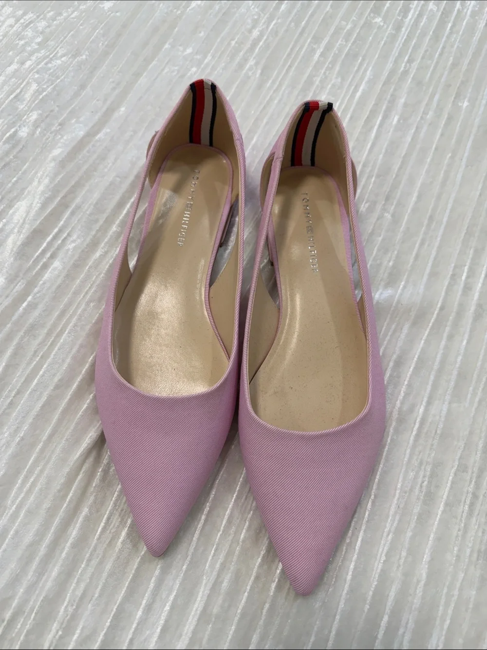 Tommy Hilfiger Light Pink Pointed Slingback Flats